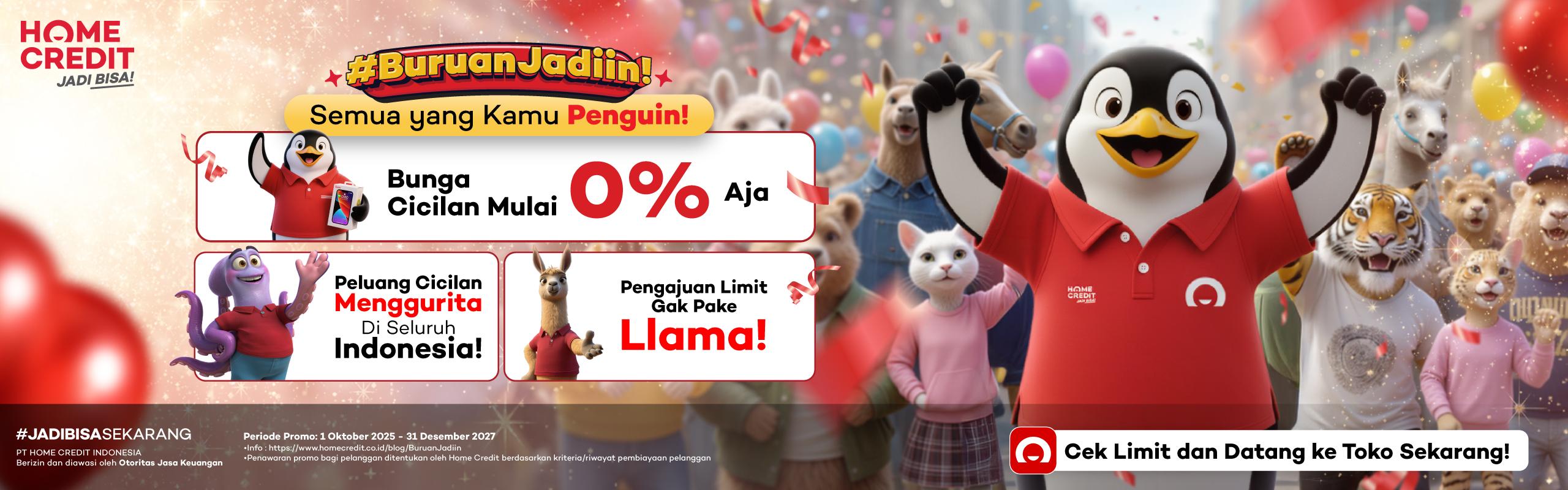 Penguin Capai Ini-Itu, Baiknya #BuruanJadiin Pakai Home Credit!